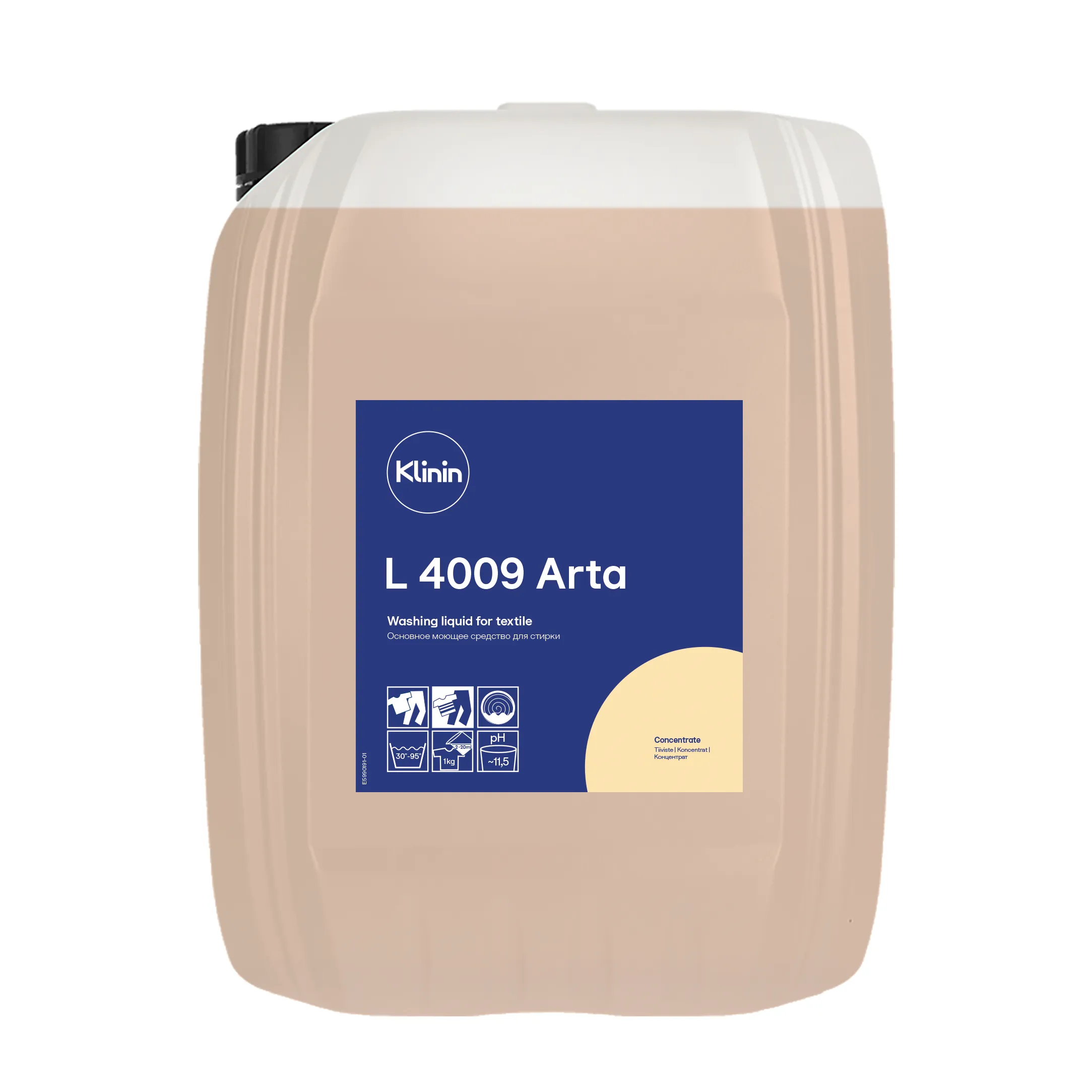 Средство L 4009 Arta основное моющее средство для стирки - KLININ Профессиональное моющее средство L 4009 Arta основное моющее средство для стирки от KLININ