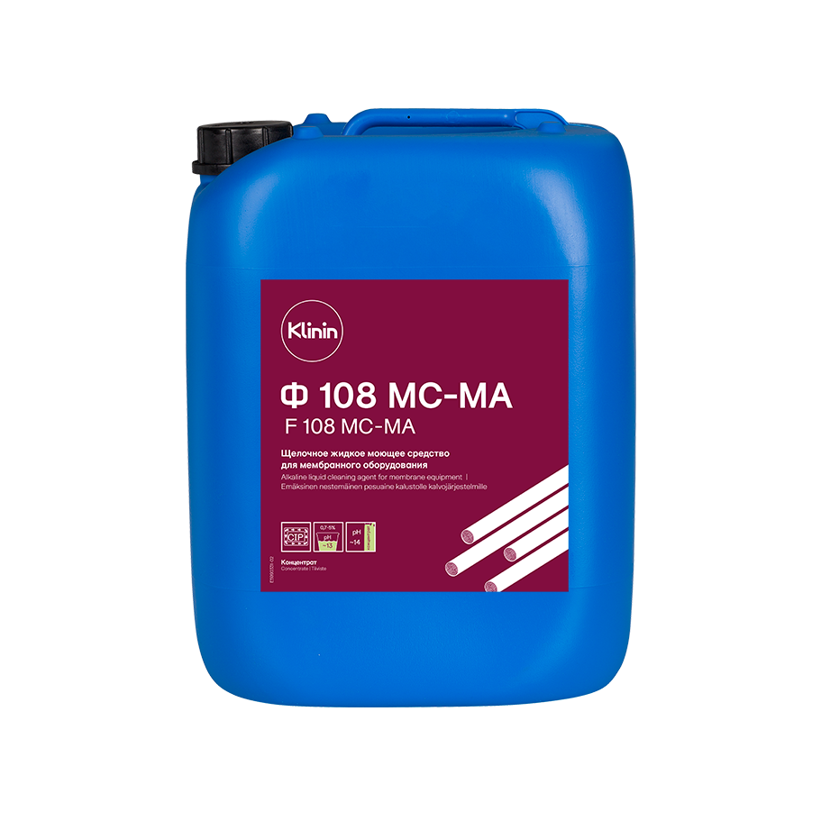 Профессиональное моющее средство F 108 MC-МA  Щелочное жидкое моющее средство для мембранного оборудования   от KLININ