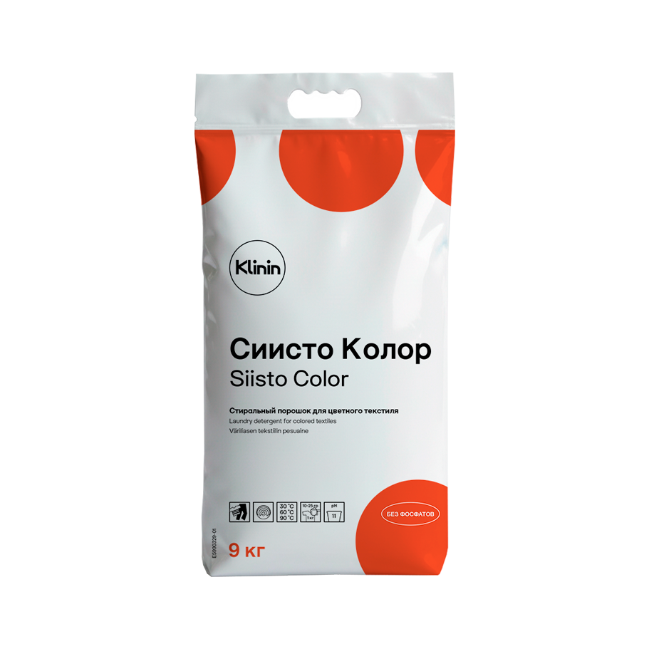 Профессиональное моющее средство Siisto Color cтиральный порошок для цветного текстиля от KLININ